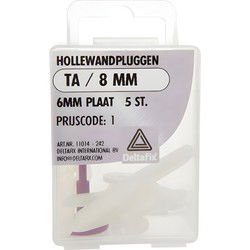 Hollewandplug tb/8mm 5st