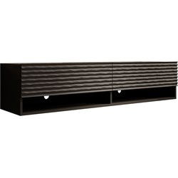 Meubella - TV-Meubel Asino - Wave - Mat zwart - 140 cm