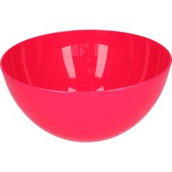 Plasticforte Serveerschaal/saladeschaal - D28 x H14 cm - kunststof - fuchsia roze - Serveerschalen