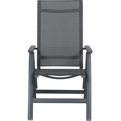 Gala verstelbare stoel carbon black/ antraciet - Garden Impressions