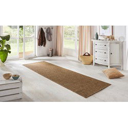 Loper Laagpolig Sisal Look - Geschikt voor Binnen & Buiten - Nature Bruin - 80x450 cm