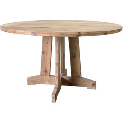 HKliving tafel rond teak hout 140x140x75cm
