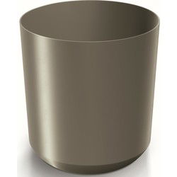 Prosperplast Plantenpot/bloempot Babylon - kunststof - buiten/binnen - titanium grijs - D34 x H34 cm - Plantenpotten