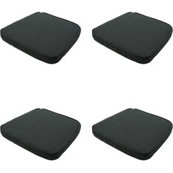 Madison -  Zitkussen Wicker Dark grey canvas eco+ - Ca. 48x48 cm - Set van 4