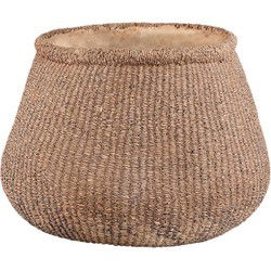 PTMD Bloempot Kassidy - 40x40x30 cm - Cement - Bruin