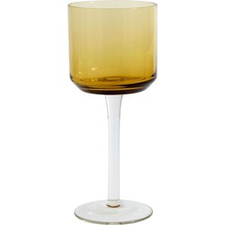 Nordal RETRO witte wijn glazen amber set van 6