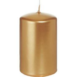 1x Kaarsen goud 5 x 8 cm 18 branduren sfeerkaarsen - Stompkaarsen