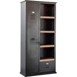Lockerkast Zwart Metaal - 95x42x200cm - Wandkast Lifestyle