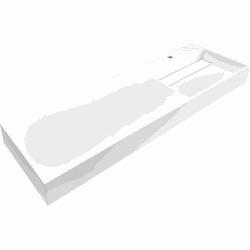 CUSCO - Wastafel - Wit - 150 x 48 cm - Mineraalgietwerk