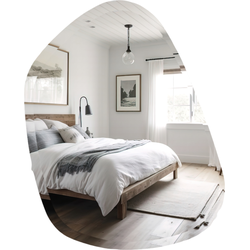 MISOU Spiegel - Organische Vorm - Facet rand - 60x58cm - Wandspiegel - Wanddecoratie - Badkamerspiegel - Miroir Mural