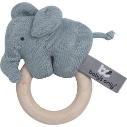 Baby's Only Houten baby rammelaar olifant gebreid - Stonegreen