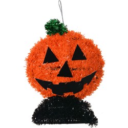 Clayre & Eef Halloween decoratie Pompoen 13x5x15 cm Oranje Kunststof