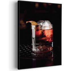 Muurwerken Akoestisch Schilderij - Cocktail Bar 03 - Geluidsdempend Wandpaneel - Wanddecoratie - Geluidsisolatie - BASIC (AW 0.65) L (72X100)