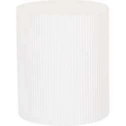 Side Table - Cylinder- MDF - White - 39x45cm