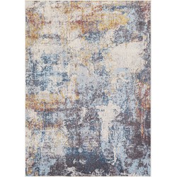 Modern Abstract Tapijt VALERIE - Meerkleurig/Blauw - 200x275 cm