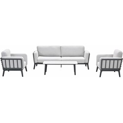 Garden Impressions Sentosa loungeset 4-delig - donker grijs