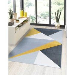 Sarande Modern Grijs / Geel vloerkleed - Geo - 160 X 230 CM