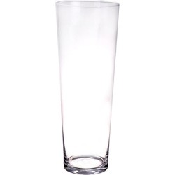 Conische glazen vaas/vazen rond helder glas 40 cm - Vazen