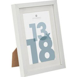 Atmosphera fotolijstje voor een foto van 13 x 18 cm - wit - foto frame Manu - modern/strak ontwerp - Fotolijsten