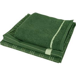 Twentse Damast 3PACK Keukentextiel Mix&Match - Jungle Green