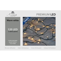 1x LED kerstverlichting 120 lampjes warm wit buiten/binnen - Kerstverlichting kerstboom