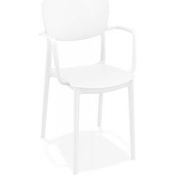 Stoel met armleuningen GRANPA 54x53x82 cm Wit