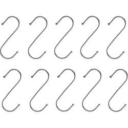 QUVIO Ophanghaken - RVS - Zilver - M - 9,5 cm (h) - 10 stuks