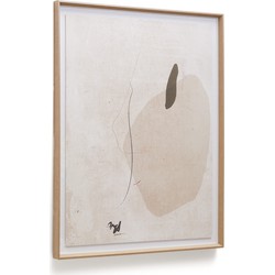 Kave Home - Abstract schilderij Sormi beige 80 x 100 cm