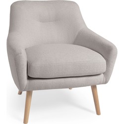Kave Home - Candela fauteuil in grijs micro-bouclé