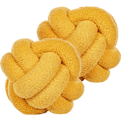 MALNI - Sierkussen set van 2 - Mosterdgeel - BouclÃ©