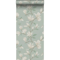 ESTAhome behang magnolia celadon groen - 0.53 x 10.05 m - 139405