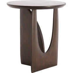 Light&living Bijzettafel Ø45x50 cm DJAVANO mango hout chocolade bruin
