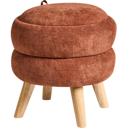 HAWLEY - Poef - Goudbruin - Chenille