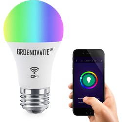 Groenovatie E27 Wifi Smart LED Lamp 9W, TUYA, RGBW