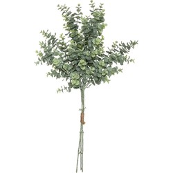 Atmosphera kunstplant boeket - eucalyptus - groen - 64 cm - Kunstplanten