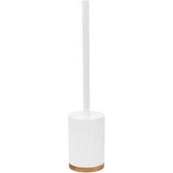5five Toiletborstel met houder - wit - polyresin - 40 cm - Toiletborstels