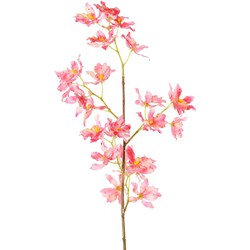 Renanthera m. 25 polyester bloemen roze kunstbloem zijde nepbloem