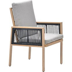 Garden Impressions San Capri lounge dining stoel - light teak aluminium