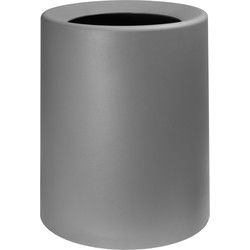 QUVIO Prullenbak plastic met binnenemmer - 12 L - Donker grijs