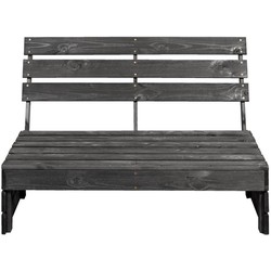 2L Home&Garden Palletbank - Blackwash - zwart