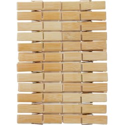 24x Houten wasgoedknijpers 7 cm - Knijpers