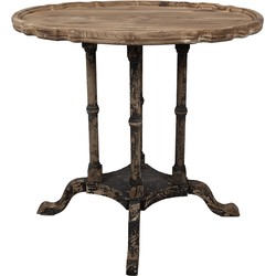 Clayre & Eef Bijzettafel 66x42x64 cm Bruin Hout
