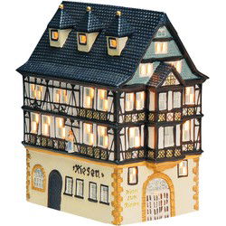 Wurm Lichthaus Hotel "Riesen" Miltenberg van Porselein, Kleurrijk (B/H/D) 17x22x10cm