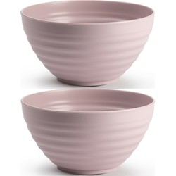 Plasticforte Schaaltjes - 4x - roze - kunststof - 15 x 8 cm - kom - Kommetjes