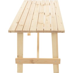 Cosmo Casa  Houten tuintafel Oslo 148x70 cm - Brouwerijkwaliteit - Massief - Natuur