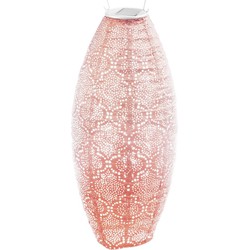 Lumiz Solar Buitenlampion Bazaar Long Oval - Solar Tuinverlichting - 20 cm - Roze