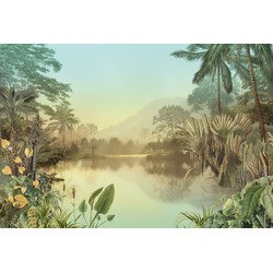 Sanders & Sanders fotobehang tropisch meer groen - 400 x 270 cm - 611860