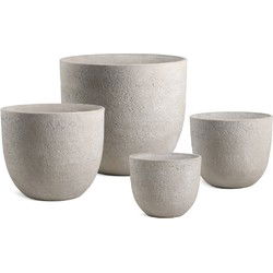 PTMD Jay-Lo Cream GRC Pot Bombey Set Of 4