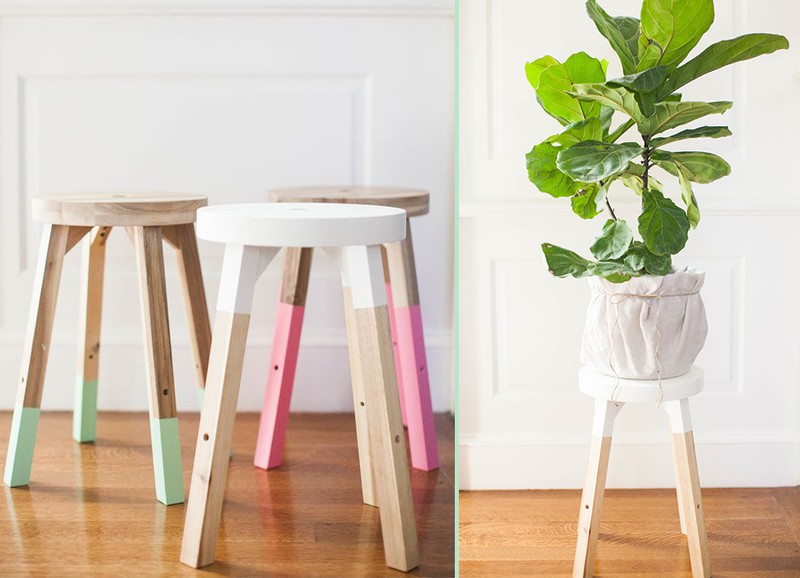 DIY: simpele 'dipped stools'
