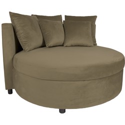 PTMD Fayen Velvet Sand fauteuil half round KD